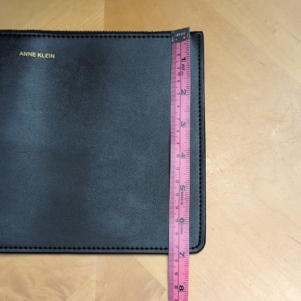 Anne Klein Sandra Large Black Tote with Pouch - Picture 7 of 13
